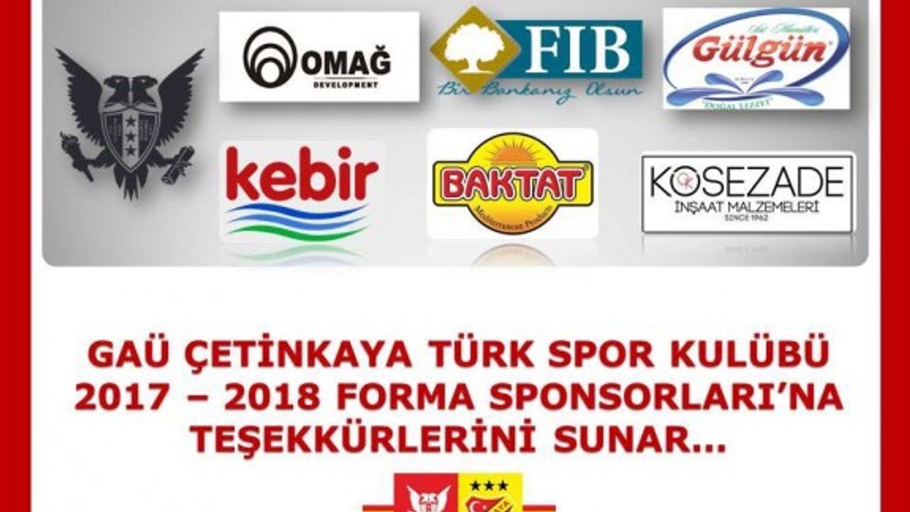 Çetinkaya forma sponsorlarını tanıttı