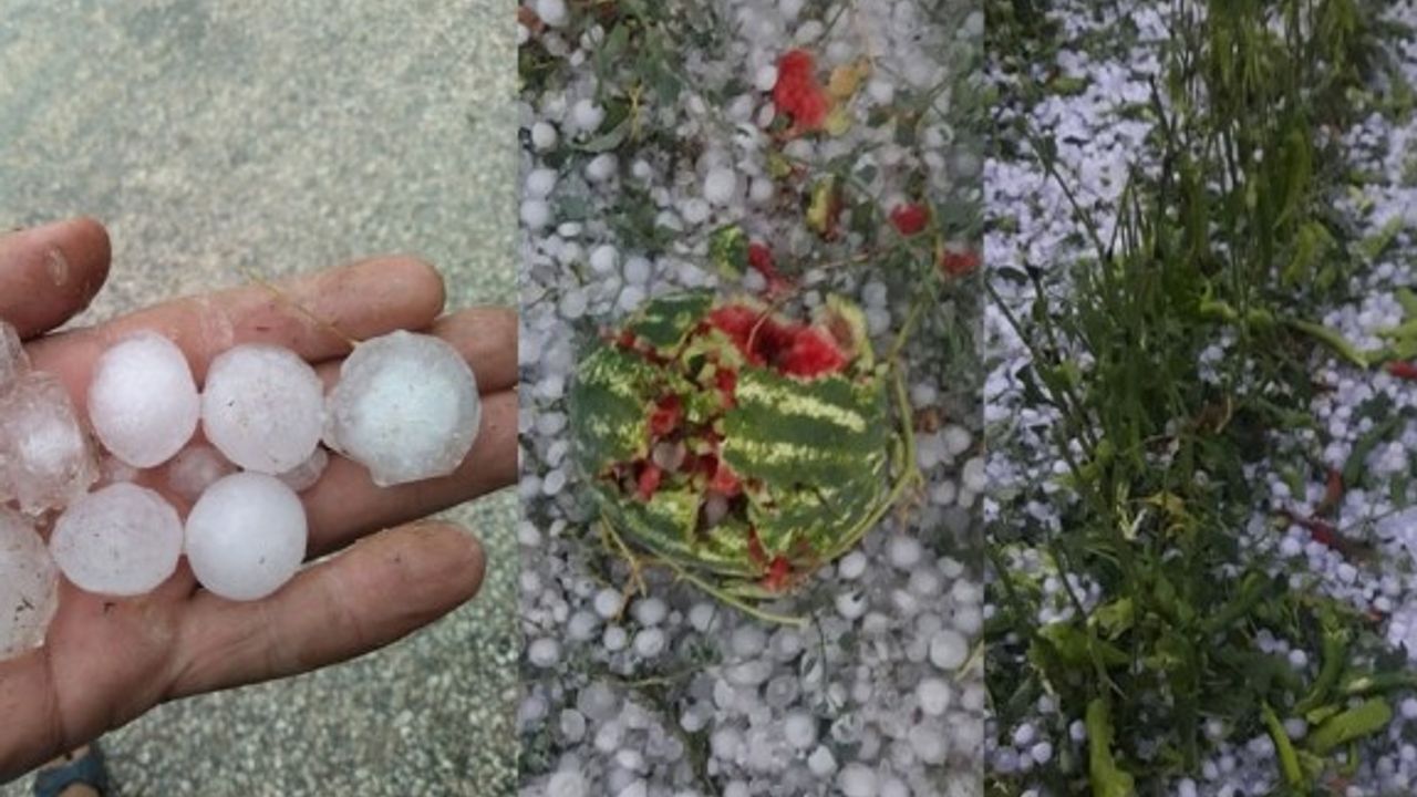 Antalya'da ceviz büyüklüğünde dolu yağdı