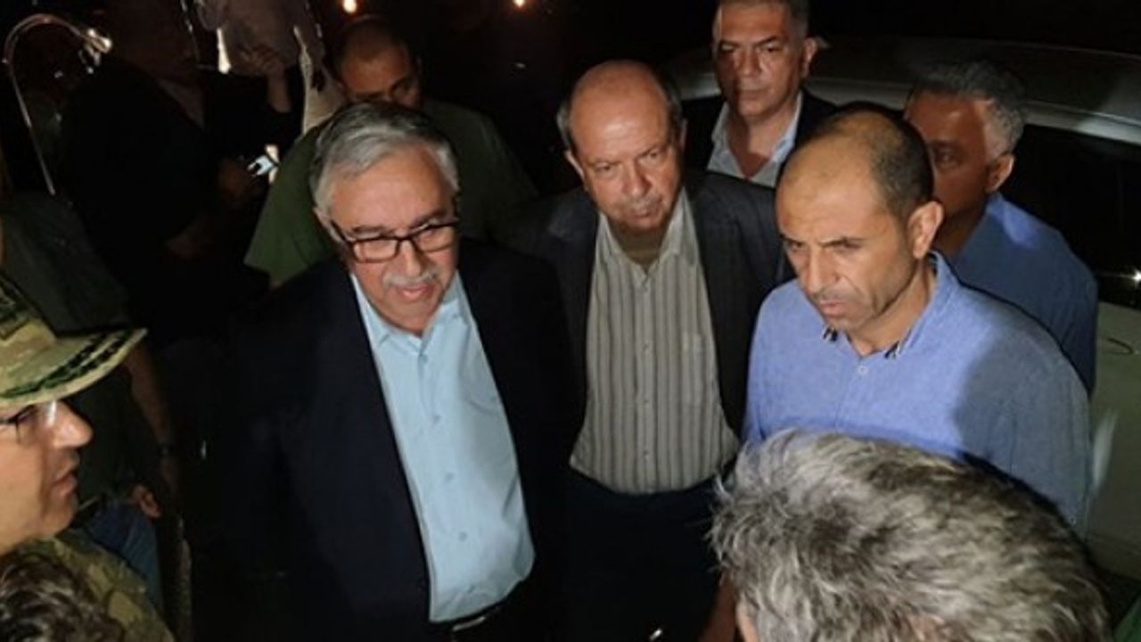 Cumhurbaşkanı Akıncı ve hükümet yetkilileri olay yerinde