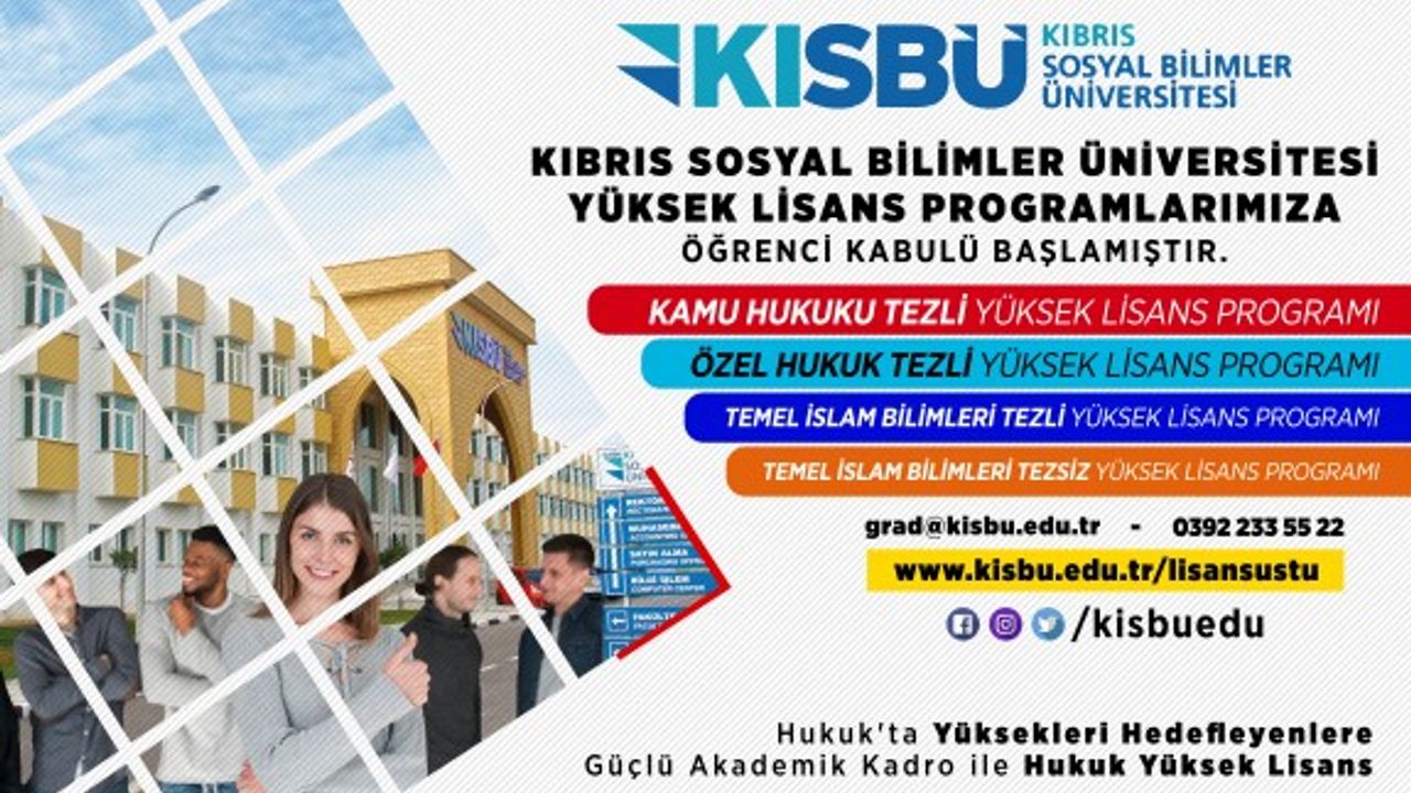 KISBÜ Yüksek Lisans Programlarına kayıtlar sürüyor
