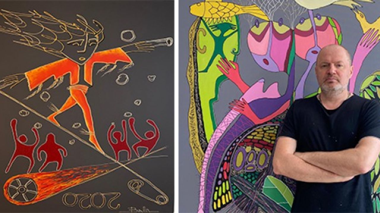 Kıbrıs Modern Sanat Müzesi için sanatçı Alexey Balin, Kovid 19’a karşı mücadeleyi tuvale yansıttı