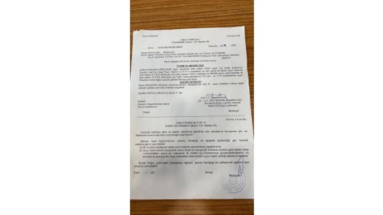 Hatalı park cezası 16 yıl sonra geldi