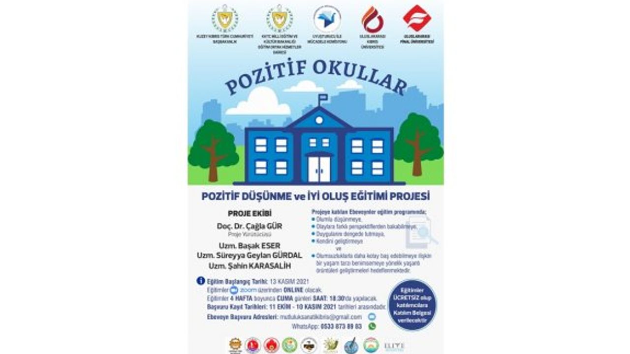 “Pozitif Düşünme ve İyi Oluş Eğitimi Projesi” hayata geçiriliyor