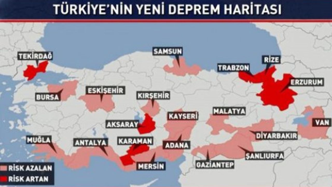 Altından fay hattı geçen Türkiye'nin 24 şehri