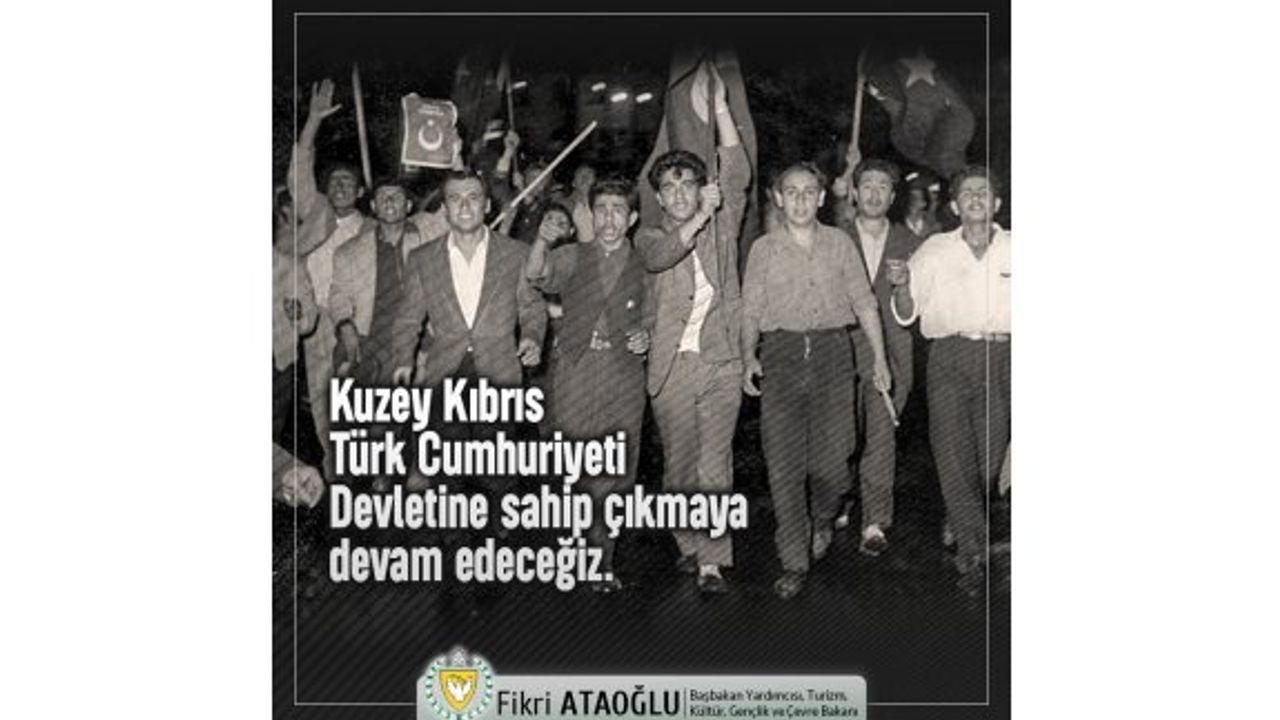 Fikri Ataoğlu, 27-28 Ocak 1958 Direnişi’nin 65'inci yıl dönümü dolayısıyla mesaj yayımladı