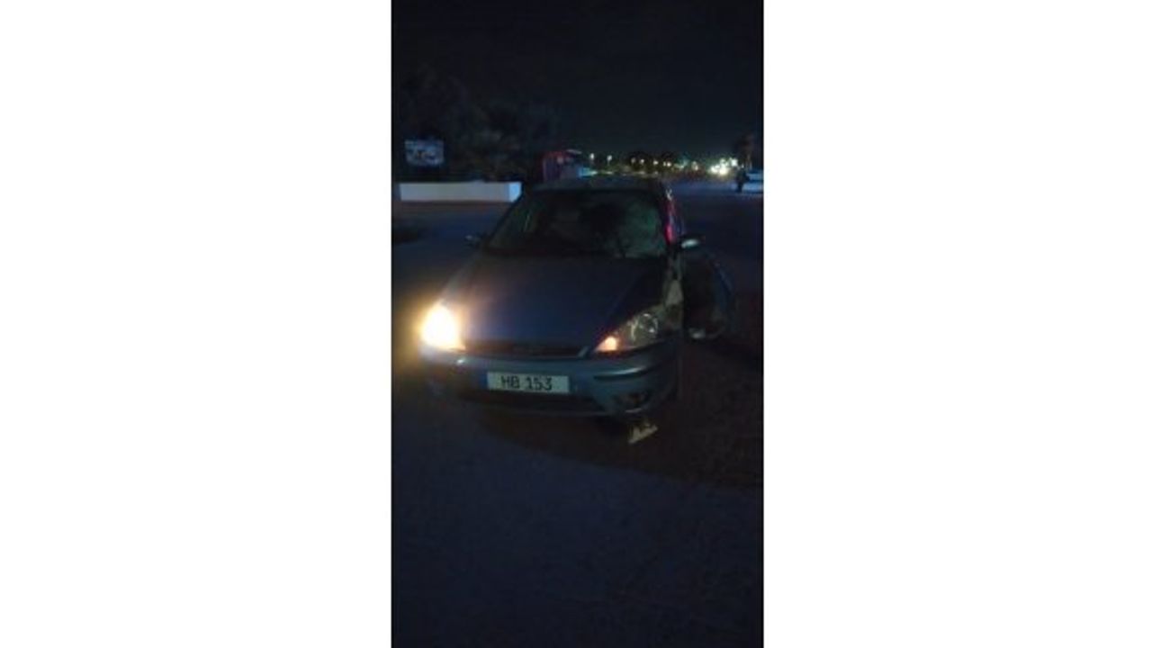 Gazimağusa - Karpaz ana yolunda trafik kazası...