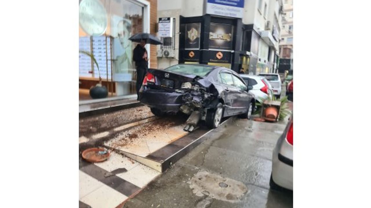 Dereboyu'nda meydana gelen kaza korkuttu.