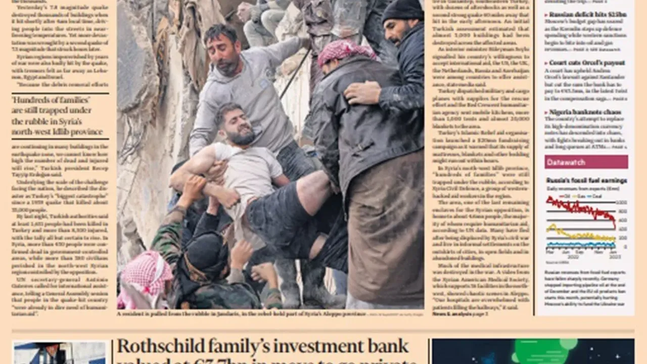 Dünya medyası deprem faciasını manşetlere taşıdı