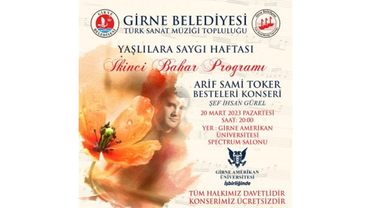 Girne Belediyesi Yaşlılar Haftası nedeniyle bu akşam konser düzenliyor