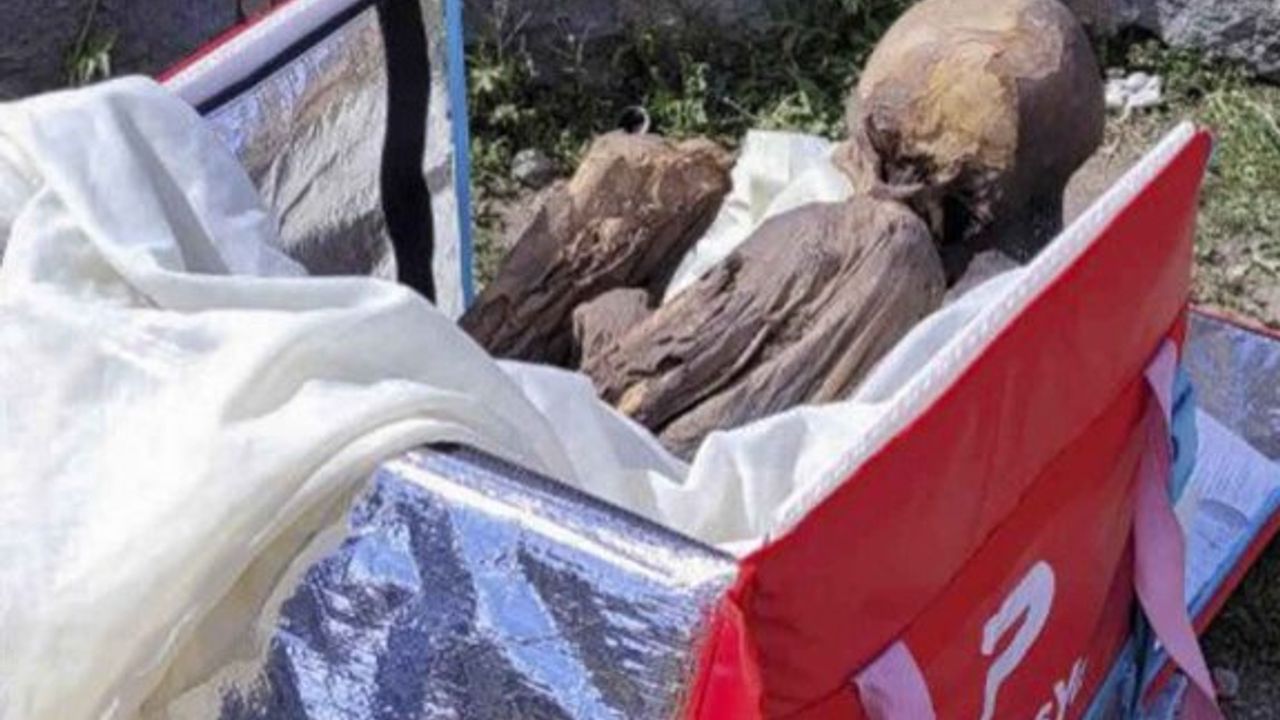 Peru’da kurye çantasında 600 ila 800 yıllık mumya bulundu