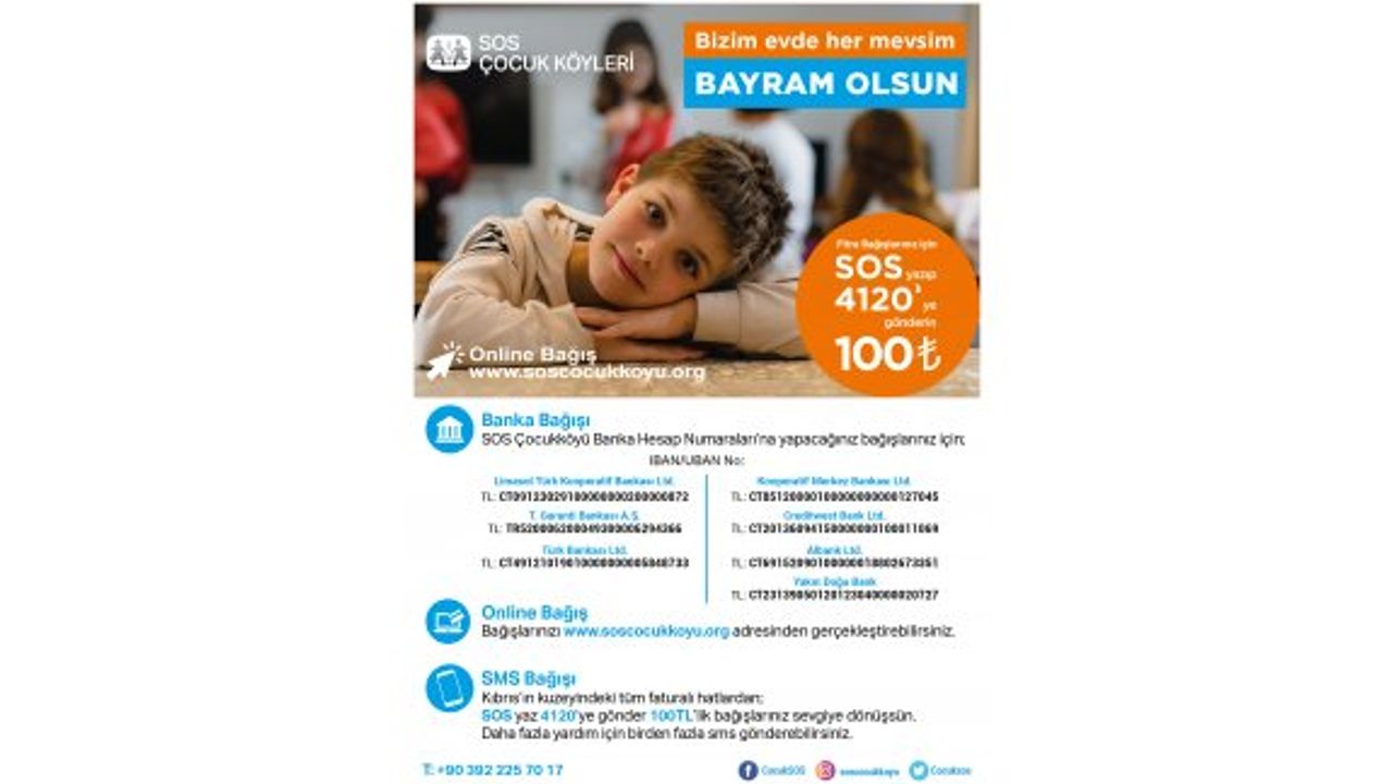 SOS Çocukköyü Derneği’nden “Bizim evde her mevsim bayram olsun” kampanyası