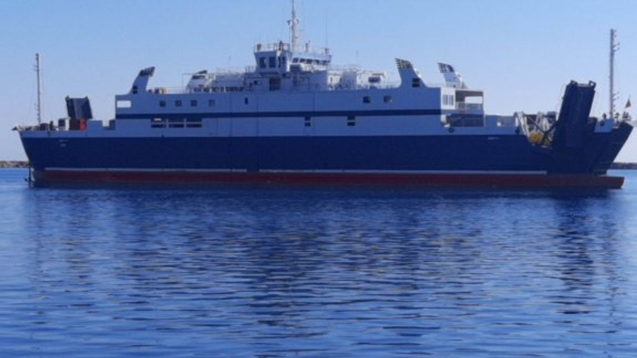 Denizcilik Şirketi’ne alınan “Ada 74” gemisi Gazimağusa Limanı’nda