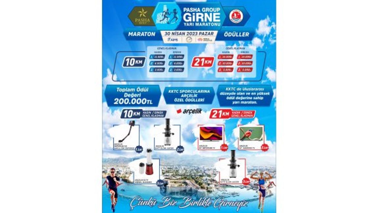 Girne Yarı Maraton için başvurular 29 Nisan’a kadar