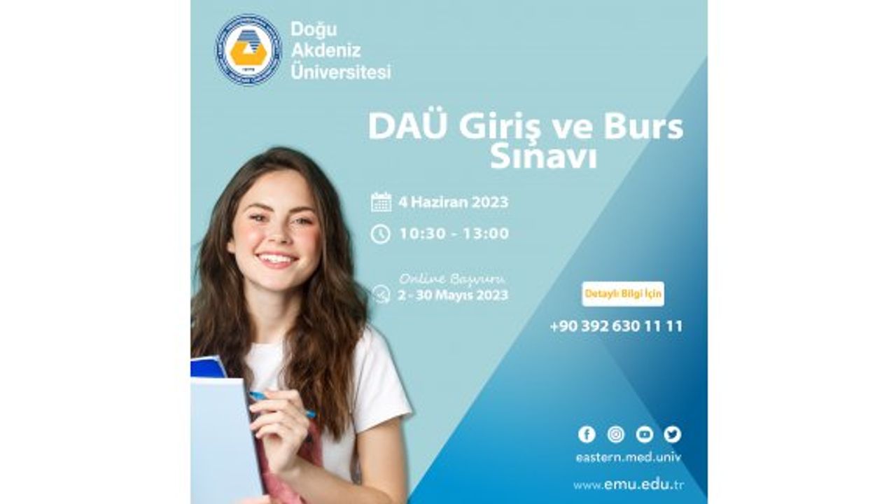 DAÜ giriş ve burs sınavına başvurular başladı