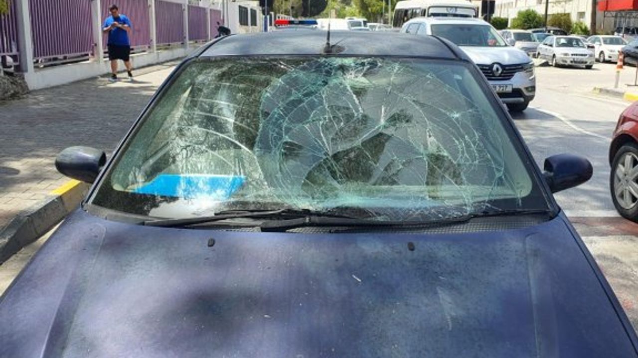 Dikkatsiz sürücü yaya geçidindeki baba-oğula çarptı