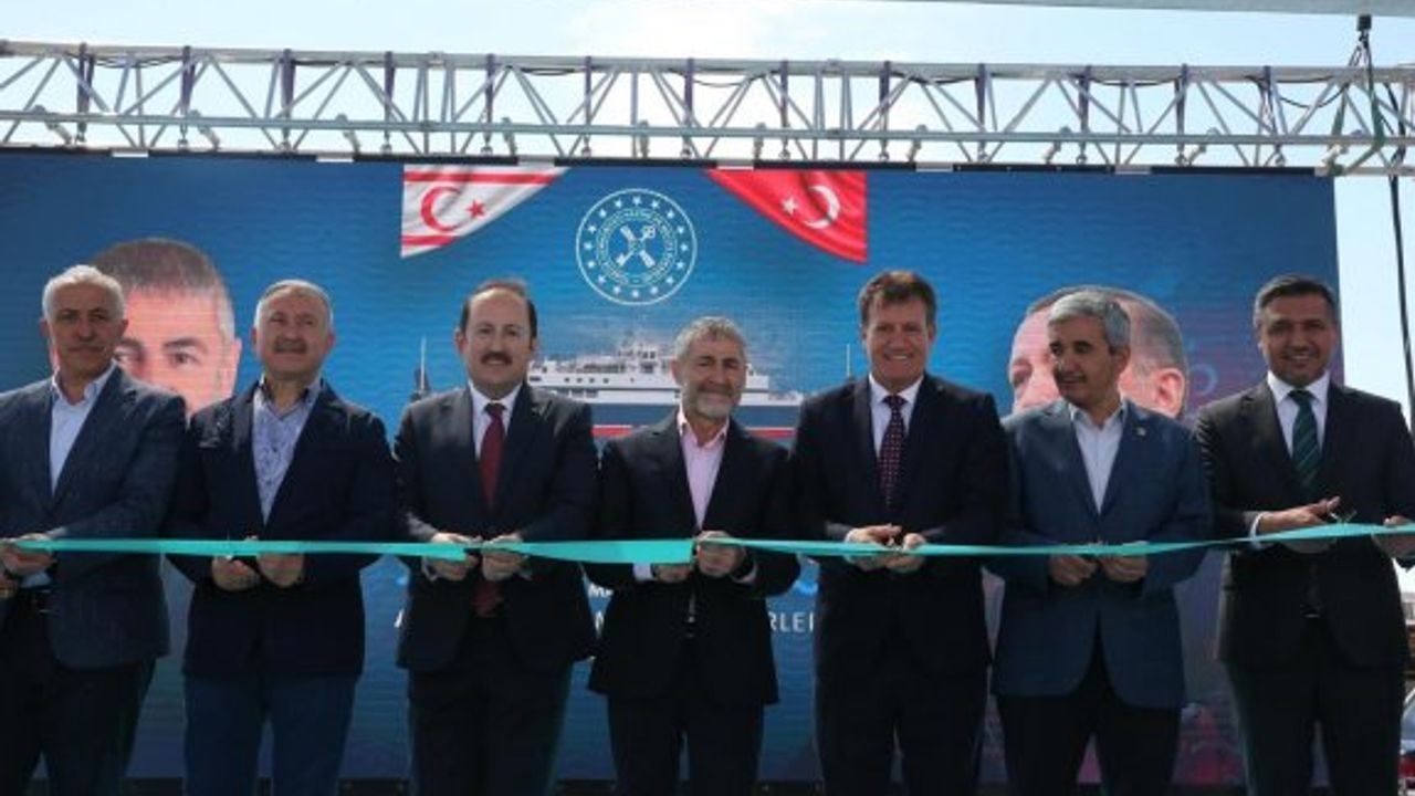 Mersin-Gazimağusa seferi yapacak ADA 74 feribotu, törenle KKTC’ye uğurlandı