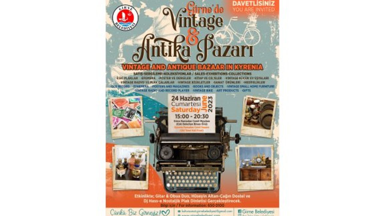 Girne Belediyesi “Vintage & Antika Pazarı” düzenliyor