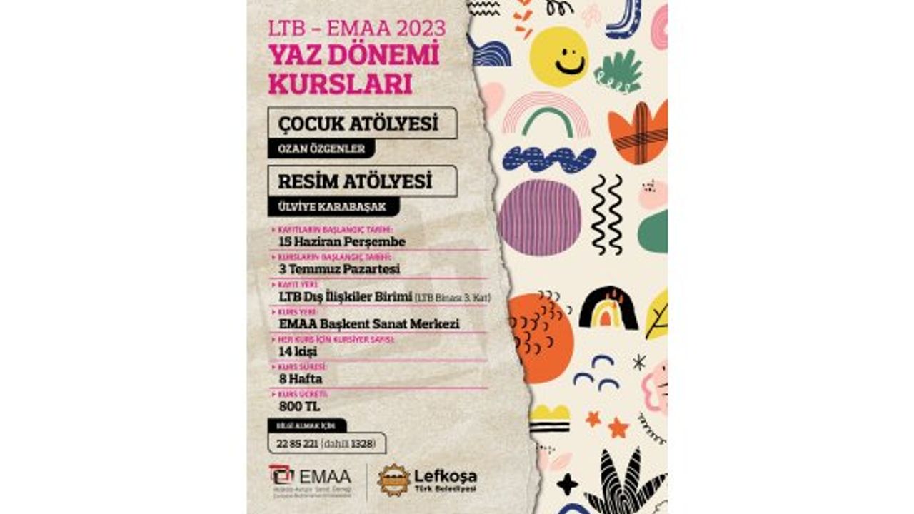 LTB - EMAA Yaz Kursları için kayıtlar perşembe günü başlıyor