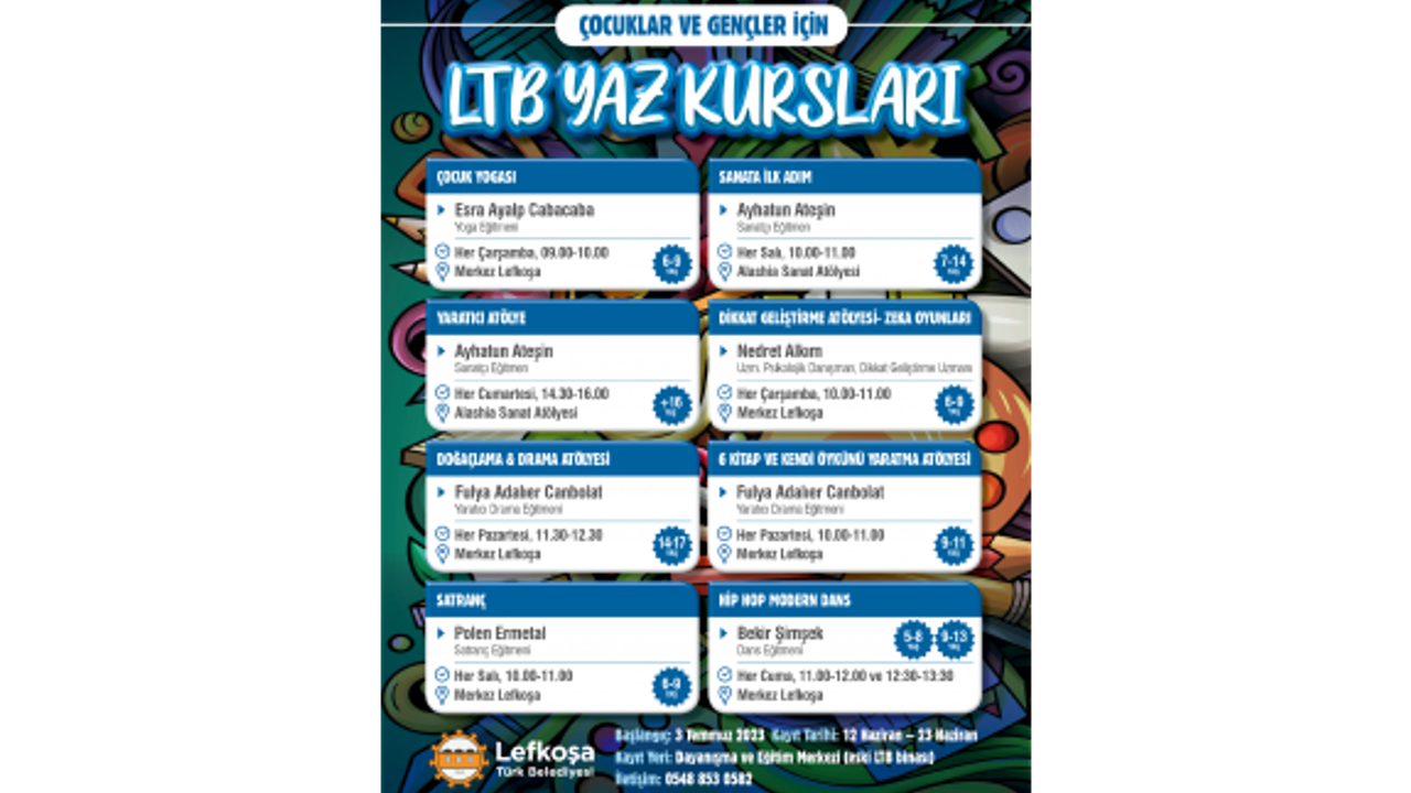 LTB Yaz Kursları için kayıtlar başladı