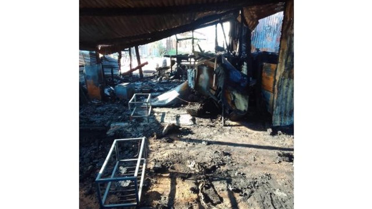 Mağusa'da ev yangını zarara neden oldu