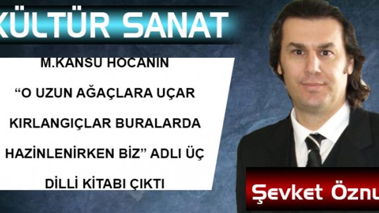 M.Kansu hocanın “O Uzun Ağaçlara Uçar Kırlangıçlar Buralarda Hazinlenirken Biz” adlı üç dilli kitabı çıktı