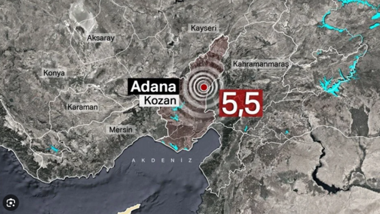Adana - Kozan'da 5.5 büyüklüğünde deprem