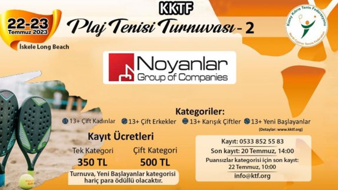 KKTF Plaj Tenisi-2 Noyanlar Cup başlıyor
