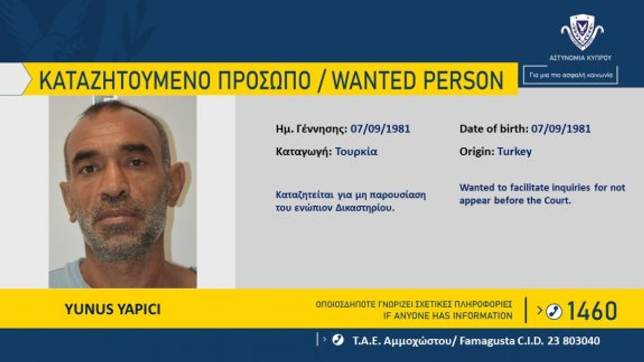 Rum polisi, Yunus Yapıcı’yı arıyor