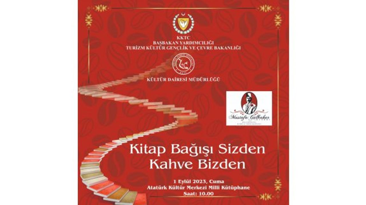 Kültür Dairesi “Kitap bağışı sizden kahve bizden” sloganıyla kitap bağışı kabul edecek