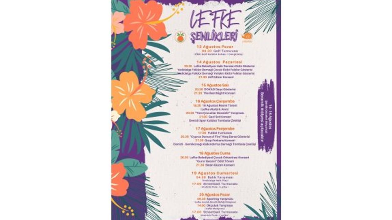 Lefke Şenlikleri 13-20 Ağustos tarihleri arasında düzenlenecek