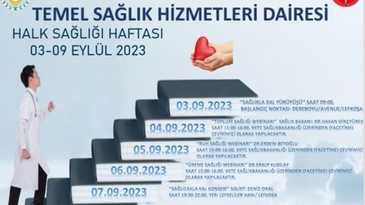 Sağlık Bakanlığı 3-9 Eylül “Halk Sağlığı Haftası” dolayısıyla etkinlikler düzenleyecek