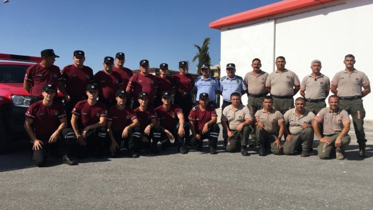 Sivil Savunma ve İtfaiye ekipleri Limasol'daki yangına müdahale için hazır