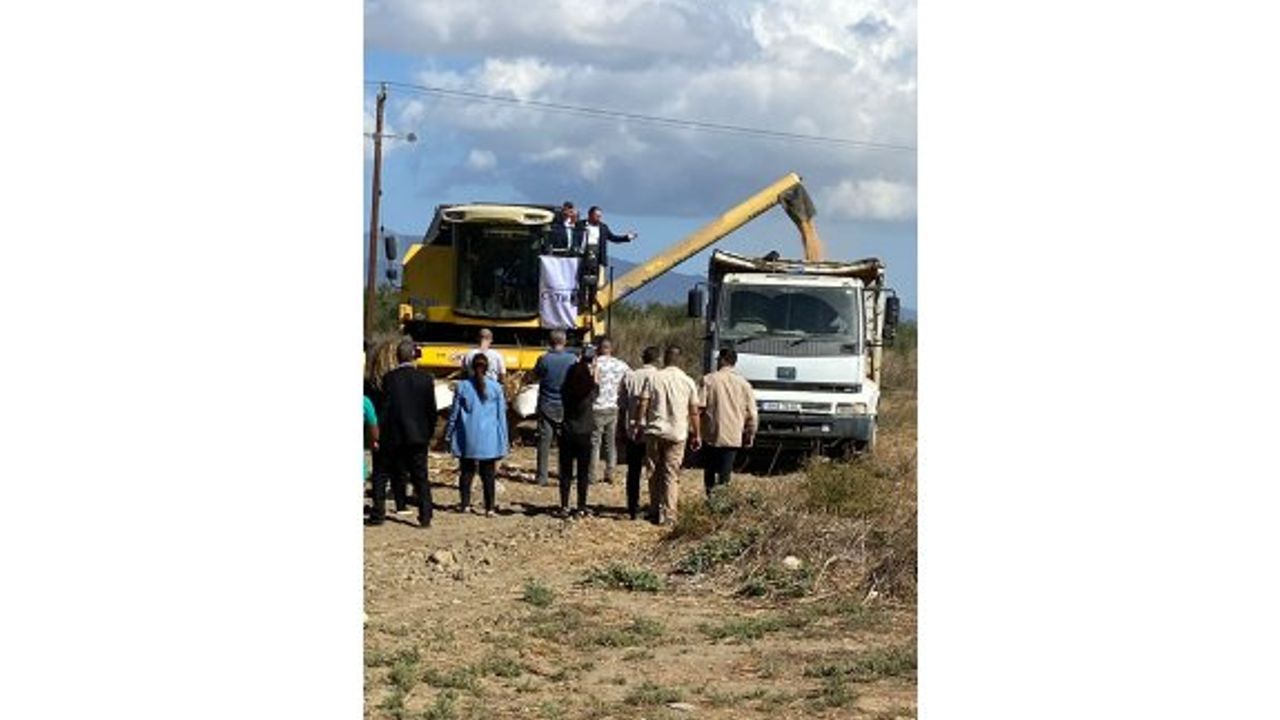 TİKA ile Devlet Üretme Çiftlikleri “Yemlik Dane Mısır Üretim Projesi” kapsamında hasat yapıldı