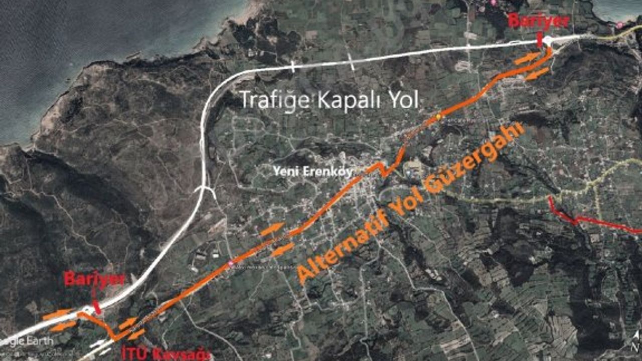 Yeşilköy ile Yenierenköy Kavşağı arası 14 gün trafiğine kapalı olacak