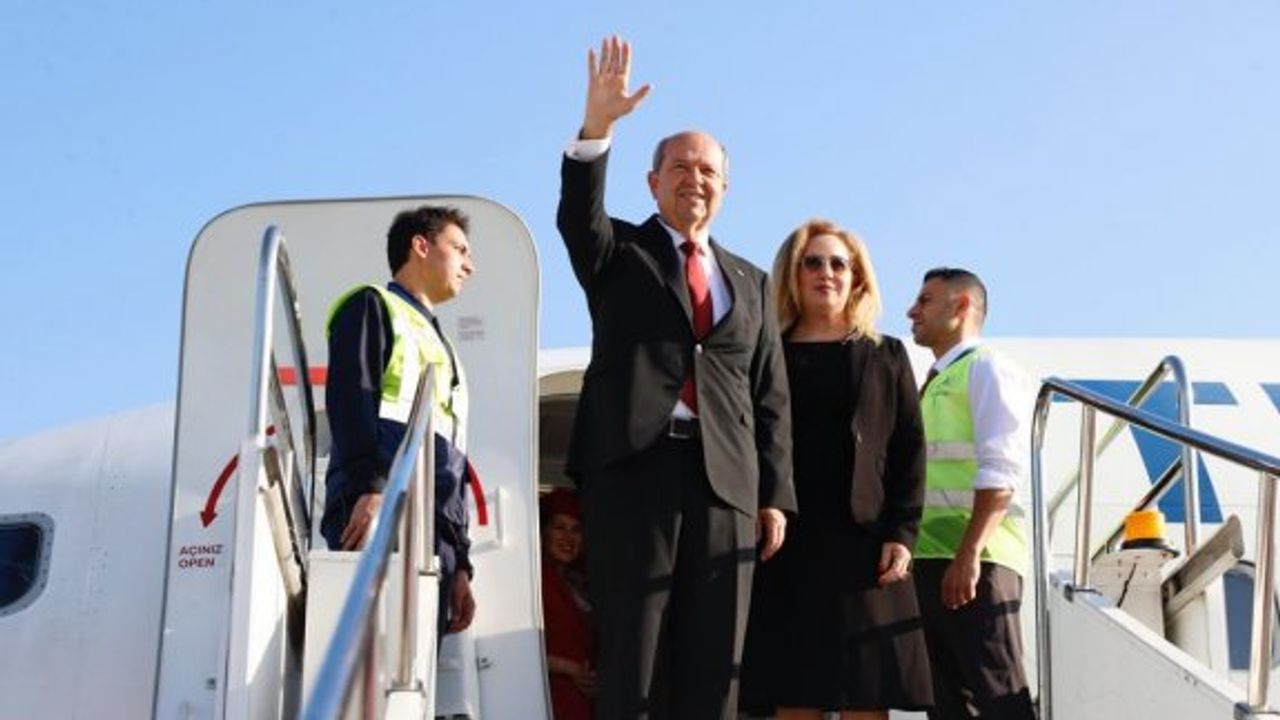 Cumhurbaşkanı Tatar ve Başbakan Üstel Bakü’ye gitmek üzere Ercan’dan ayrıldı