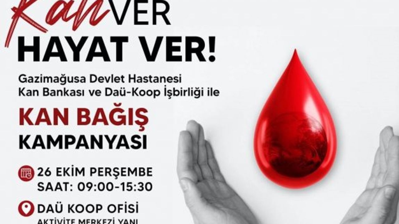 DAÜ-Koop’ta yarın kan bağışı kampanyası düzenleniyor