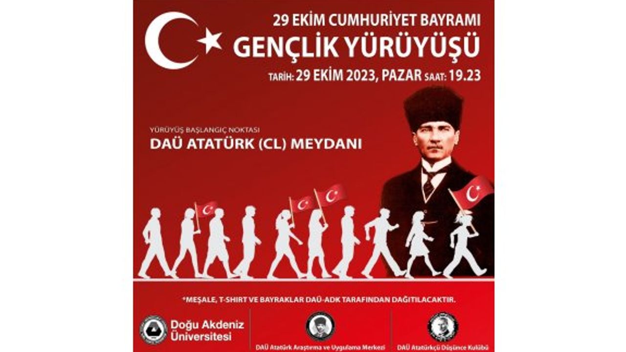 DAÜ Türkiye Cumhuriyeti’nin 100. yılı için yürüyecek