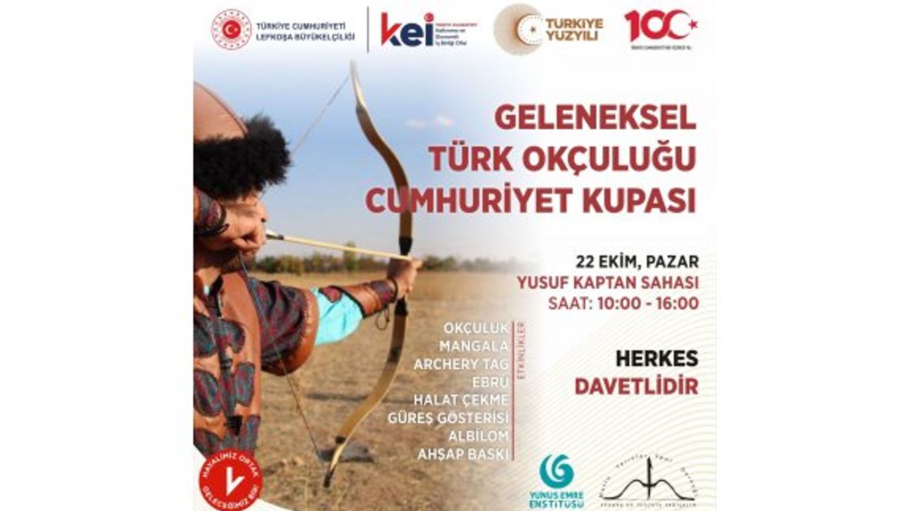 Geleneksel Türk Okçuluğu Cumhuriyet Kupası Pazar günü düzenleniyor