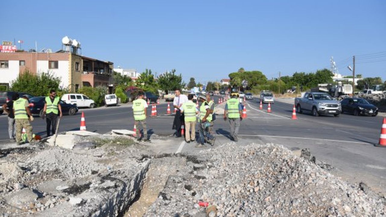 Girne-Alsancak üçüncü etap yol çalışmaları başladı
