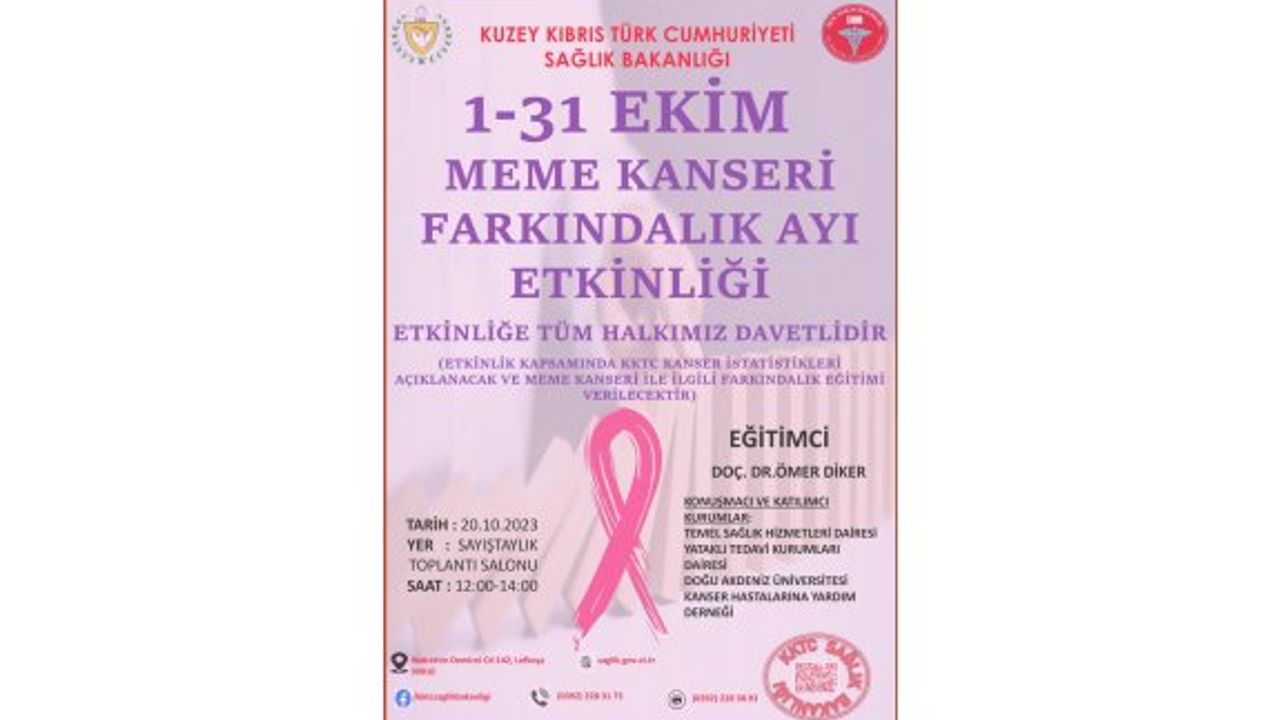 Sağlık Bakanlığı, “Meme Kanseri Farkındalık Ayı” kapsamında etkinlik düzenliyor