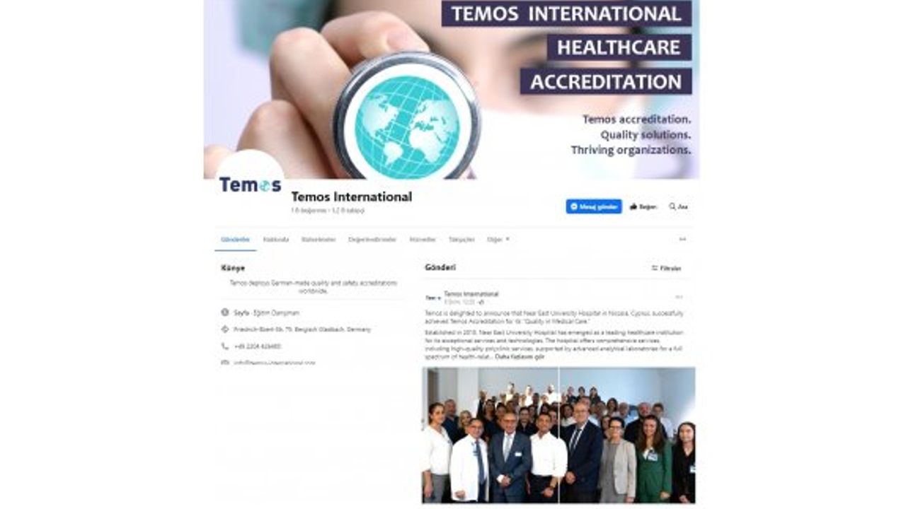 TEMOS, YDÜ Hastanesi’ni akredite ettiğini bütün dünyaya duyurdu