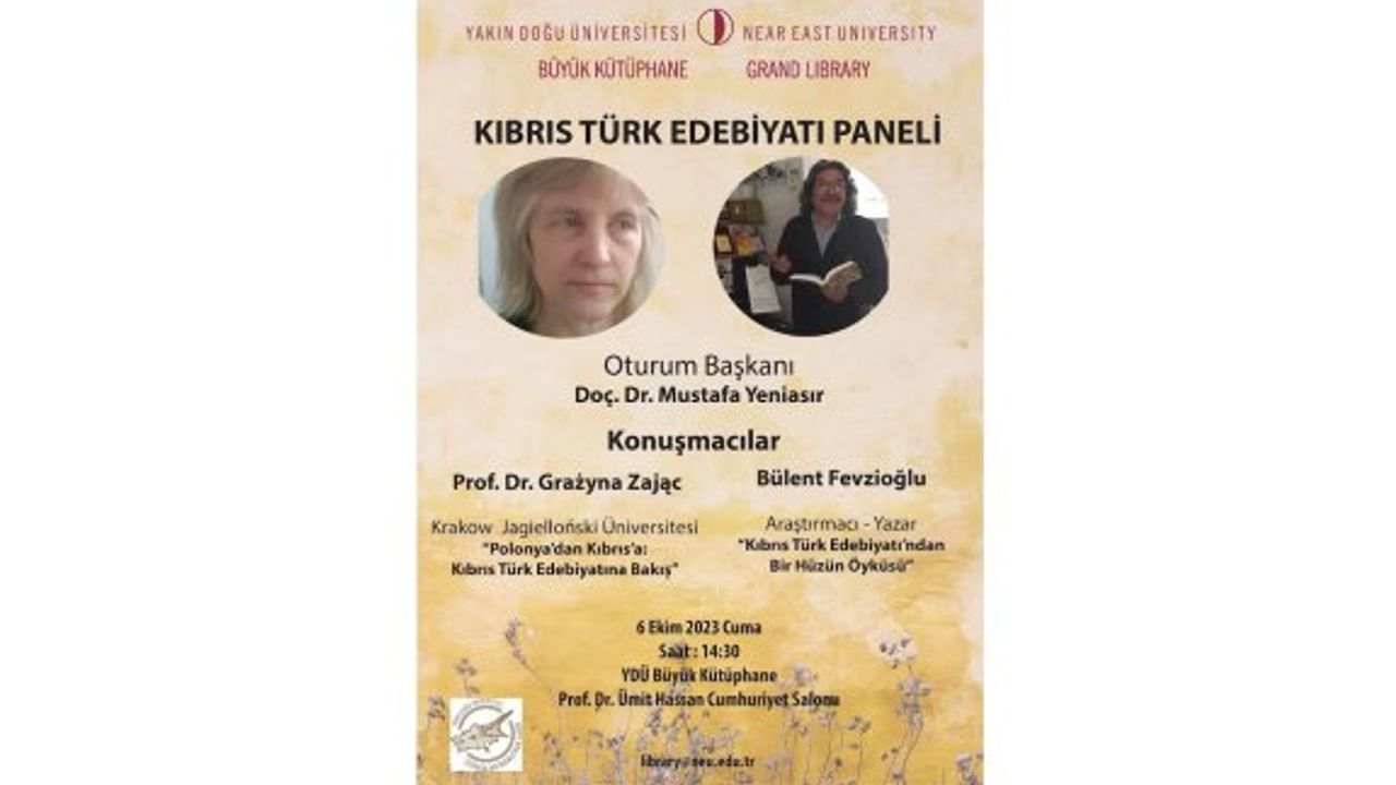 YDÜ Kıbrıs Araştırmaları Merkezi, Kıbrıs Türk Edebiyatı paneli düzenliyor