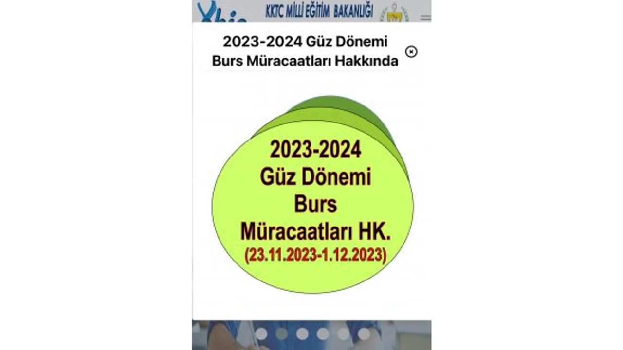 Burs Başvuru Sistemi, 23 Kasım-1 Aralık tarihleri arasında tekrar açılacak