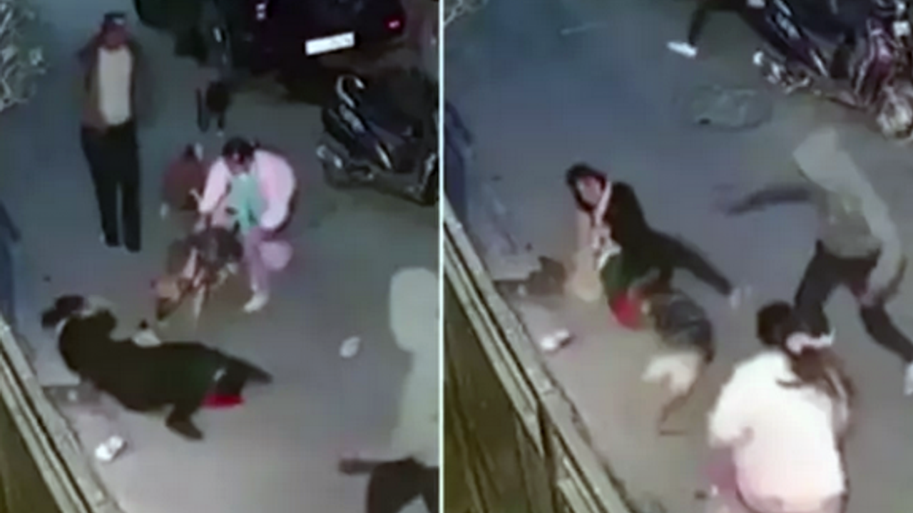 Pitbull saldırısından korku dolu anlar kamerada