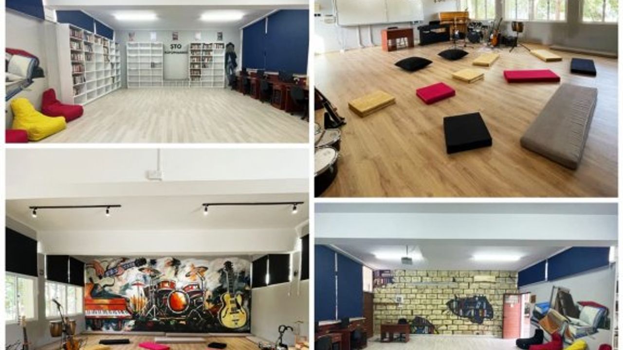 Şht. Turgut Ortaokulu'nun tam donanımlı müzik odası ve kütüphanesi açıldı