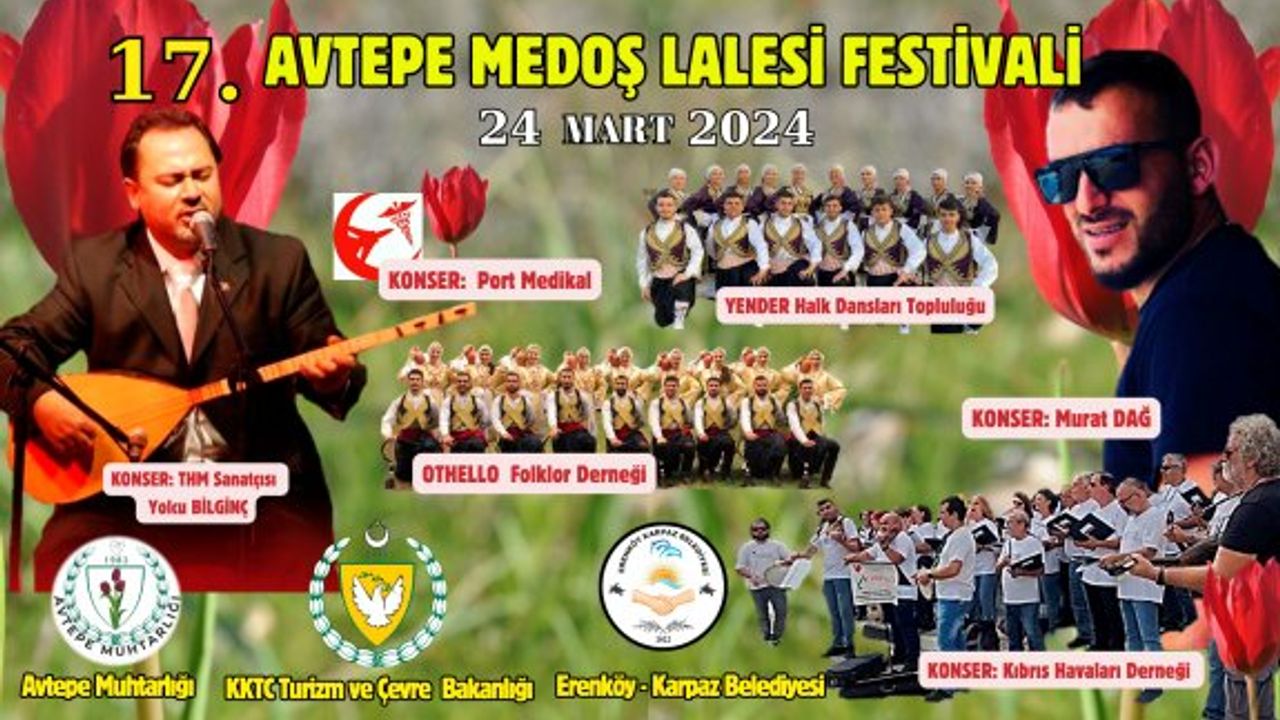 7. Avtepe Medoş Lalesi Festivali Pazar günü Avtepe köyünde yapılıyor