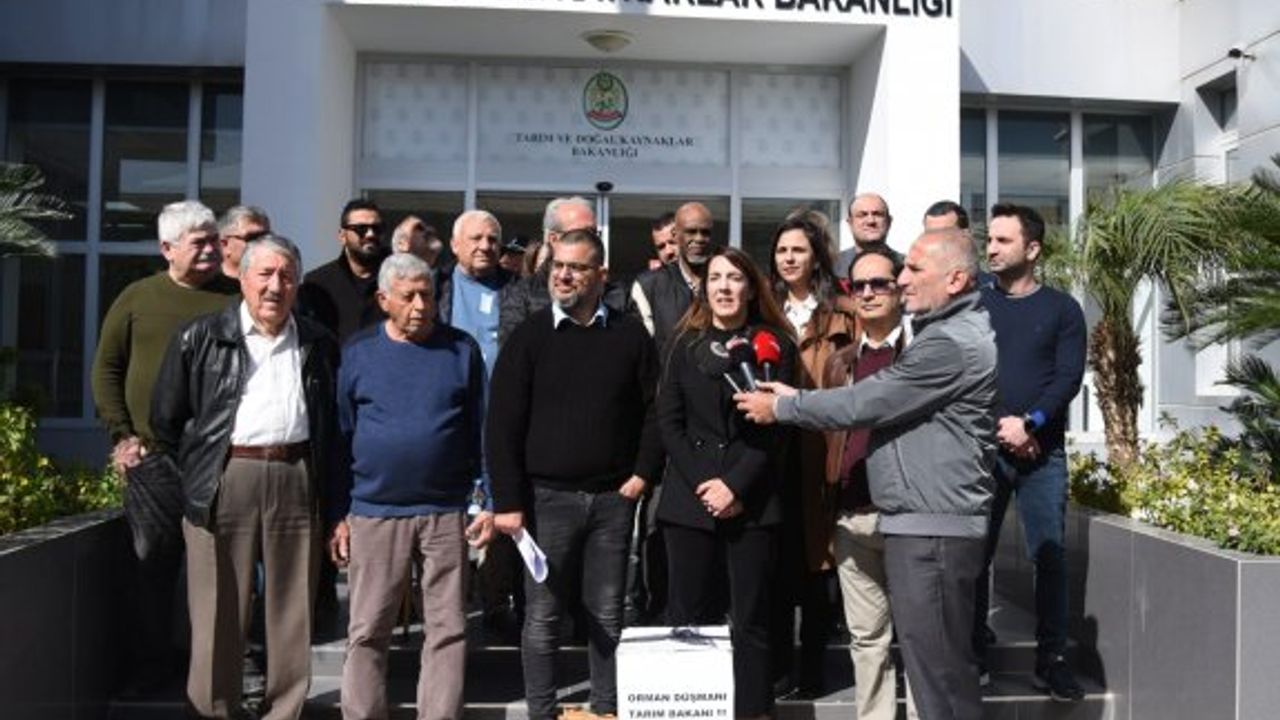 Çevre Platformundan Tarım Bakanlığı önünde çam kese böceği eylemi