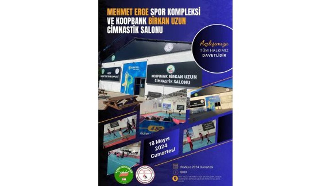 Akçay’da spor kompleksi ve cimnastik salonunun resmi açılışı yapılacak