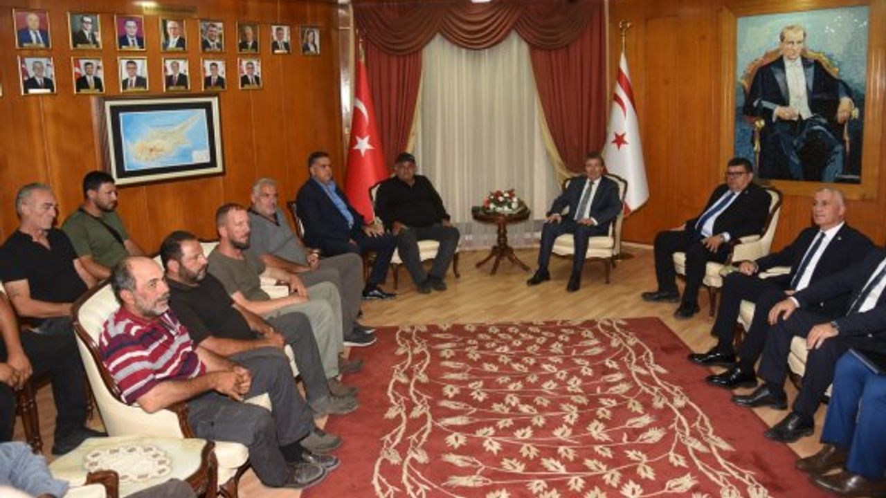 Başbakan Üstel, Hayvancılar Birliği heyetiyle görüşüyor