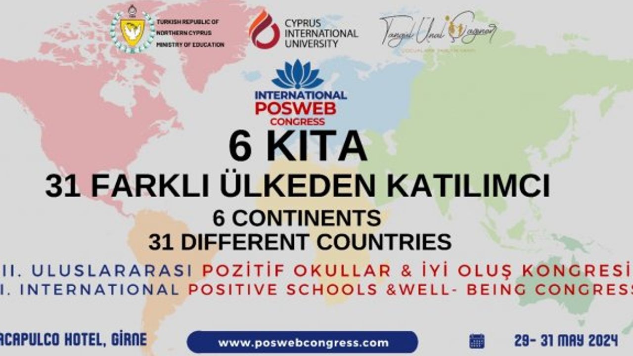 II. Uluslararası Pozitif Okullar ve İyi Oluş Kongresi Girne'de yapılıyor